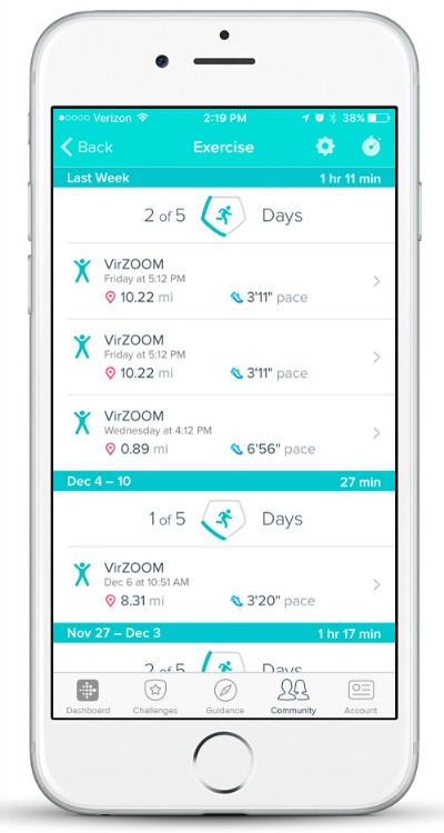 virzoom fitbit