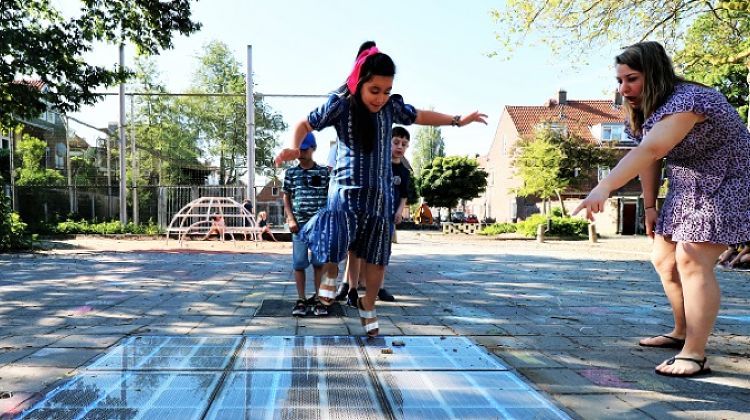 solar powered interactive floor