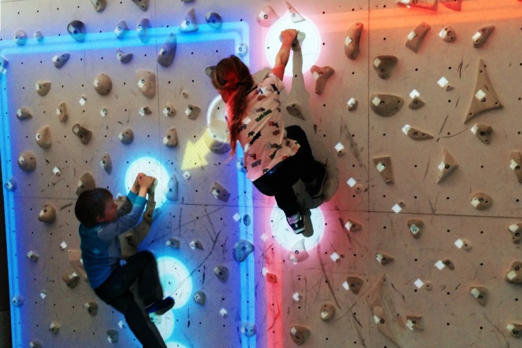 interactive climbing wall