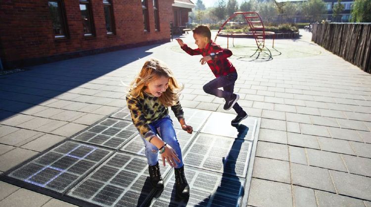 solar powered interactive floor