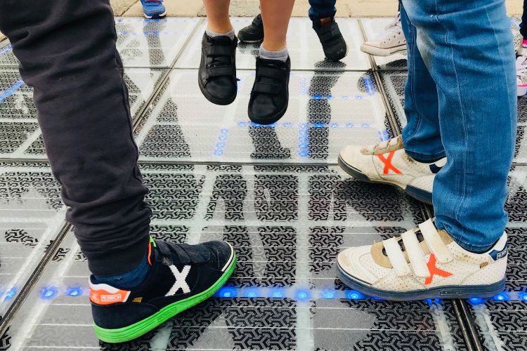 educational solar powered floor