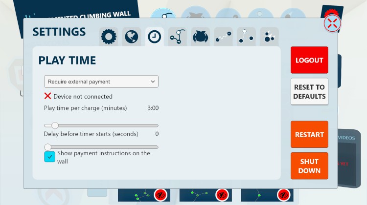 climbing wall platform