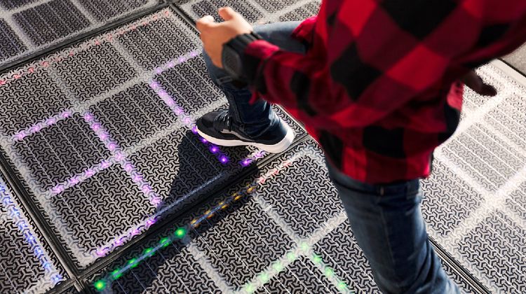 educational solar powered floor