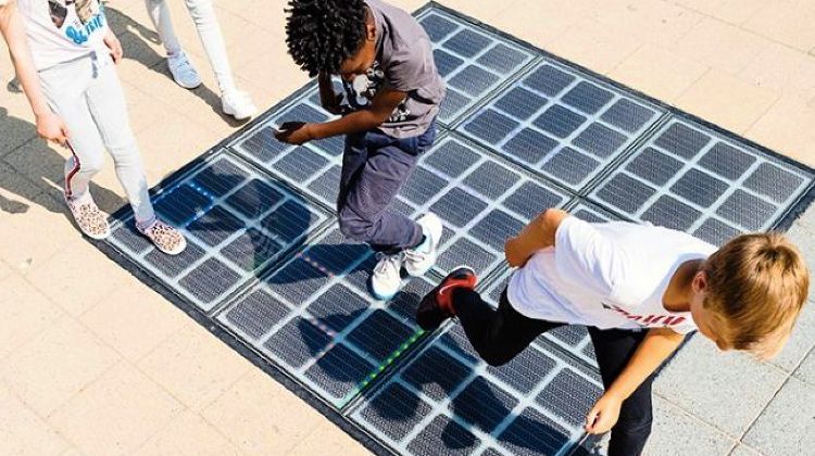 solar powered educational floor