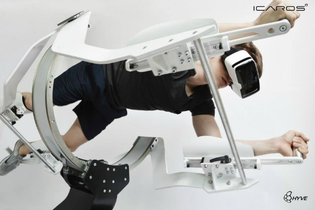icaros flying simulator training muscles
